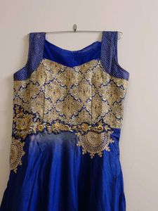 Royal Blue Three Piece Anarkali