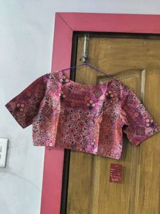 Studio Shringar Multicolored Pink Blouse
