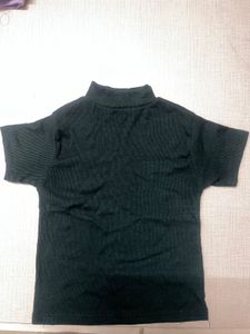Turtle Neck Green Top
