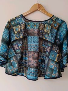 L Size Cape  Trendy Blue Colour