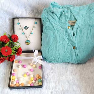 Necklace, Ring & Blouse Set