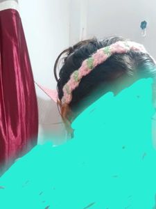 Handmade Pink Strawberry Crochet Flower Headband