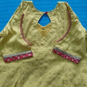 Yellow Cotton Kurta