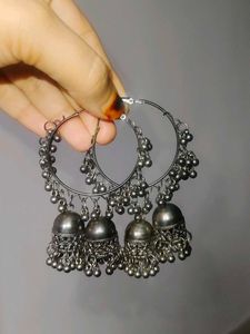 Oxidised Jhumka Earings