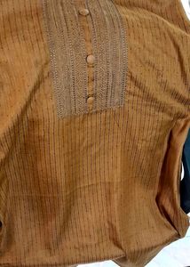 Coffee Brown Sequence Kurti