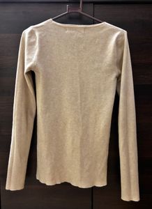 Beige Long Sleeve Sweater Top