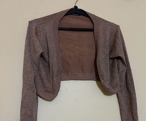 Shimmery Cropped Cardigan