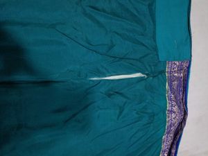 Elegant Teal &amp; Blue Saree