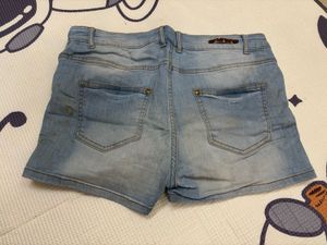 denim blue shorts