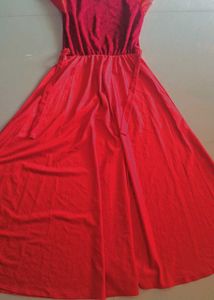 Red Fit &amp; Flare Dress