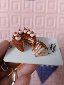Handmade Miniature Cake Keychain