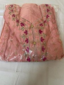 New Embroidery Pink Suit Material