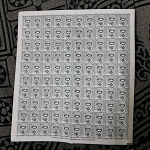 Bal Gangadhar Tilak Full Sheet of 100 mint Stamps.