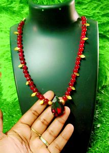 Red Beaded Necklace