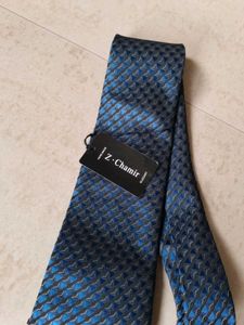 Blue Colour Tie With Cufflinks