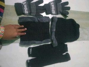 Winter Set: Cap, Scarf, Gloves &amp; Sleeves
