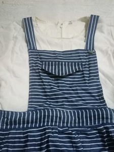 Striped Pinafore Dress