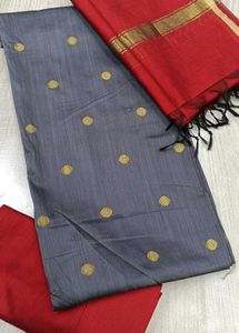 Silk Unstitched Dress Material Set