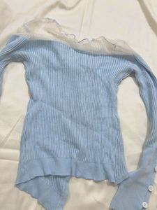 Blue Floral Button-Down Cardigan