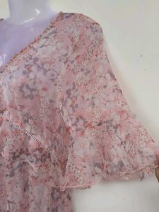 Floral Chiffon Midi Dress