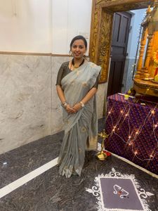Grey Georgette Saree