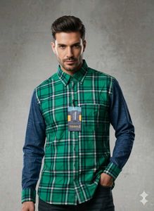 Men's Green Plaid Shirt