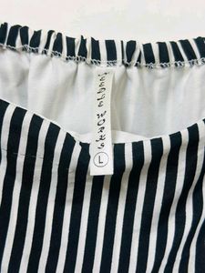 Striped Ruffle Crop Top