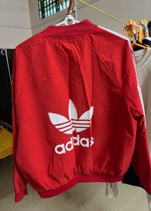 Adidas Red Bomber Jacket