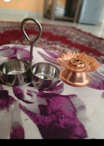 Stainless Steel Surajmukhi Agardan &amp; Haldi Kumkum