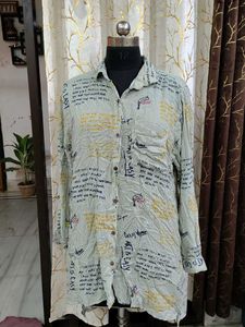 Striped Graphic Print Shirt