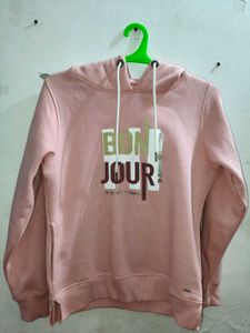Pink 'Bonjour' Hoodie