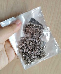 Silver Tone Statement Earrings