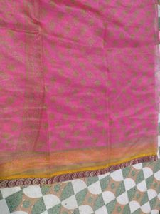 Elegant Pink cotton saree
