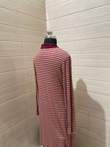 NEXT Oversized shirt Striped Long Sleeve Dress