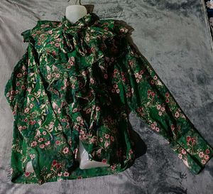 Floral Ruffle Top