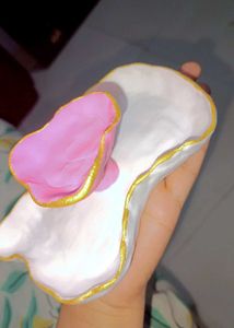 Pink With Beautiful Jewelry Holder , Trinket Dish