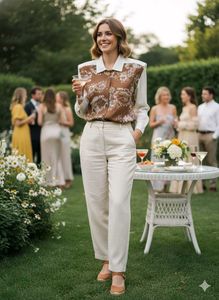 🌸 Vintage Floral Fusion Button-Down 🌸