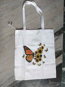 Butterfly &amp; Sunflower Tote Bag