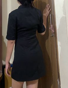 Black Buttoned Dress