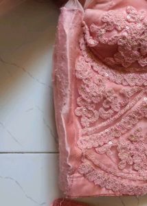 Elegant Peach Lehenga Choli Set