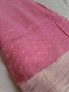 Cotton Baby Pink Saree