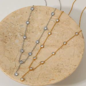 Diamante charm necklace | anti tarnish, water resi