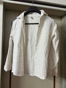 Self patterned Korean shirt