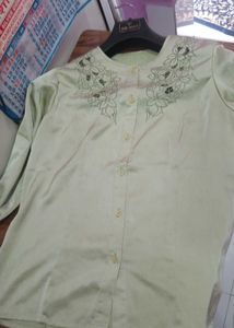 Elegant Embroidered Shirt For Women