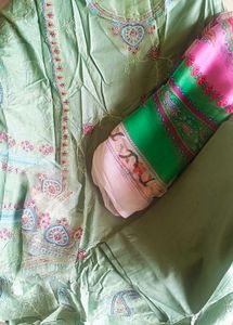 patchwork unstitched dress rayon material chiffon