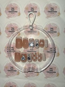 Peach Presson Nails