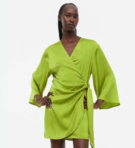 H&m Wrap Satin Dress