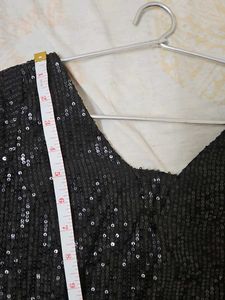 Sparkling Black Sequin Gown