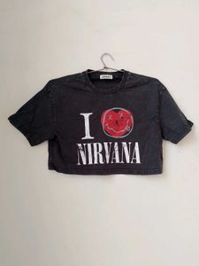 Branded Crop Tee.