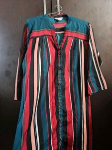 Striped Shirt Dress/Kurti